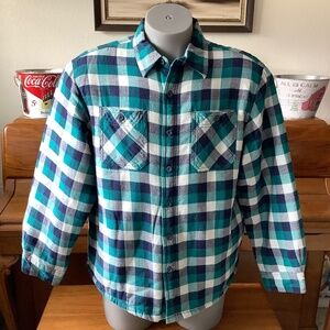 WRANGLER Blue Ridge Sherpa Lined FLANNEL SHIRT JACKET Men's Extra Large XL